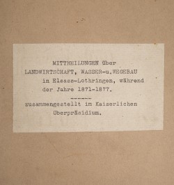 Mittheilungen über Landwirtschaft, wasser u. wegebau...