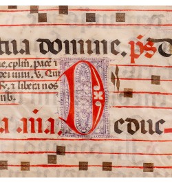 Feuillet enluminé - Antiphonaire du XVIe siècle