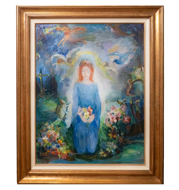 Peinture a l'huile sur toile - "Dame des cieulx"
