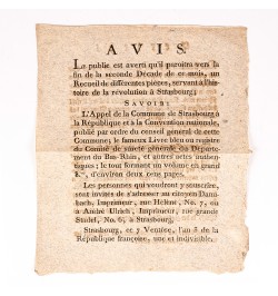 Recueil de pièces authentiques servant à l'histoire de la Révolution à Strasbourg.