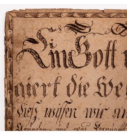 [Manuscrit/calligraphie] Ein Gott regiert die Welt...