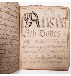 [Manuscrit/calligraphie] Ein Gott regiert die Welt...