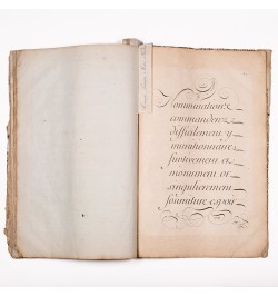 [Calligraphie] L'Art d'écrire contenant une collection des meilleurs exemplaires d'après Messieurs Rossignol et Roland...