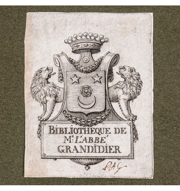 Ex-libris de l'abbé Grandidier.