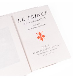 Le Prince de Machiavel. Préface de Benito Mussolini.