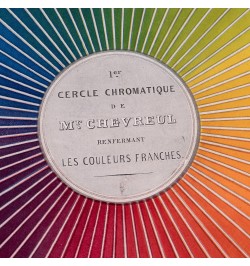 Des couleurs et de leurs applications aux arts industriels à l'aide des cercles chromatiques.