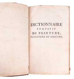 Dictionnaire portatif de peinture, sculpture et gravure.