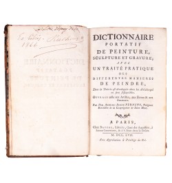 Dictionnaire portatif de peinture, sculpture et gravure.