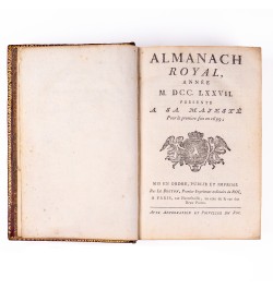 [Reliure aux armes de Louis-César Constantin de Rohan] Almanach royal