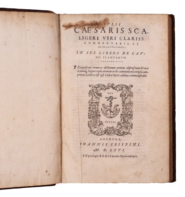 [Botanique/Philologie grecque] Julii Caesaris Scaligeri viri clariss. commentarii, et animadversiones...