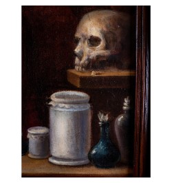 Dentiste - Peinture à l'huile du XIXe siècle.
