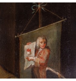 Dentiste - Peinture à l'huile du XIXe siècle.