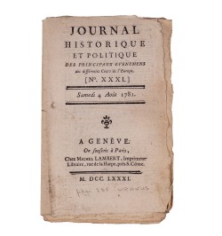 [Histoire de l'astronomie] Journal historique et politique des principaux événemens des différentes Cours de l'Europe.