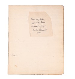 [Manuscrit] Proverbes, dictons, expressions latines courament employés par les allemands.