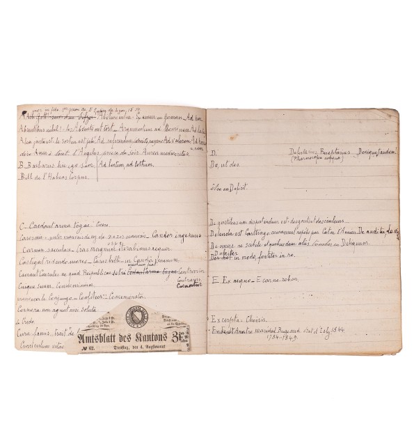[Manuscrit] Proverbes, dictons, expressions latines courament employés par les allemands.