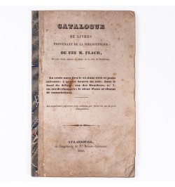 Catalogue de livres provenant de la bibliothèque de M. Flach,