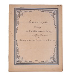 [Manuscrit] Guerre de 1870-1871