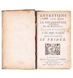 Entretiens sur la philosophie par Mr Rohault.