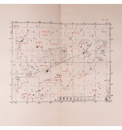 Petit atlas céleste comprenant 5 cartes en deux couleurs...