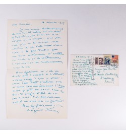 Autographe de Marguerite Yourcenar.
