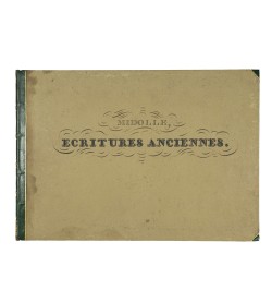 Spécimen des écritures modernes comprenant les romaines fleuronnées, gothiques nouvelles, fractures.
