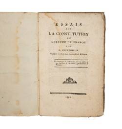 Essais sur la constitution du royaume de France.