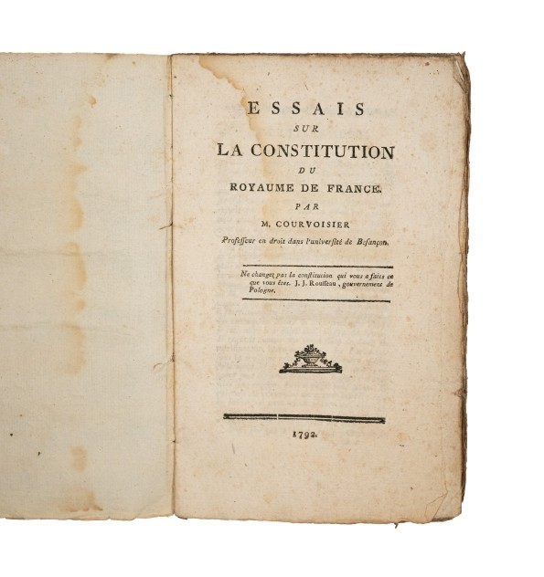 Essais sur la constitution du royaume de France.