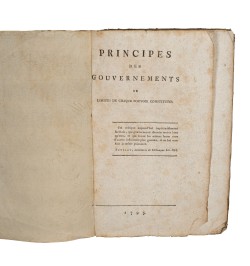 Principes des gouvernements ou limites de chaque pouvoir constitutif.