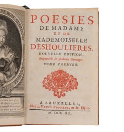 [ Reliures aux armes de Christophe de Klinglin] - Poesies de madame et de mademoiselle Deshoulieres.