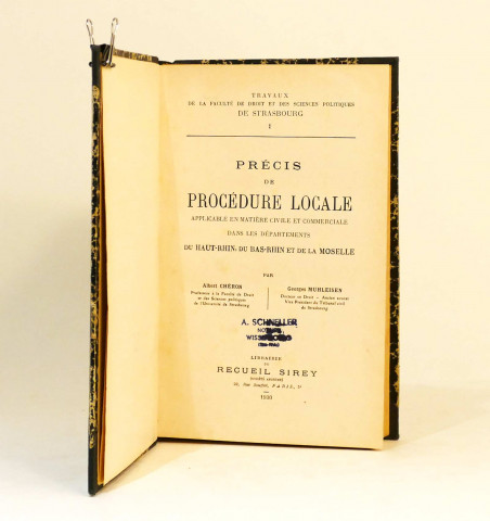 Précis de procédure locale applicable en matière civile...