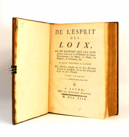 De l'esprit des Loix,... 