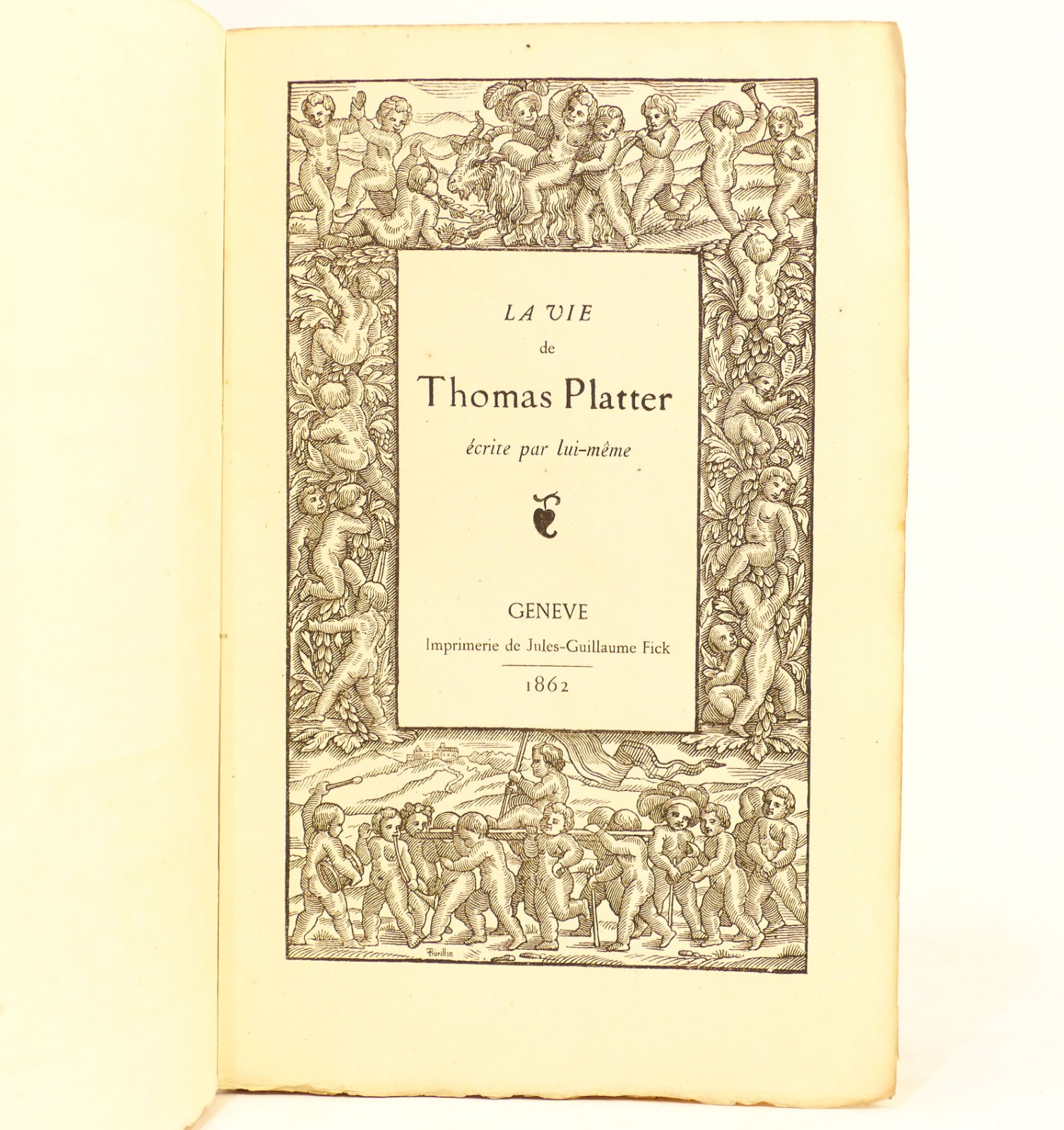 La vie de Thomas Platter écrite par lui même.