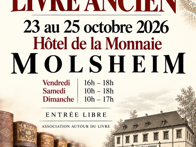Salon du livre ancien de Molsheim  - Octobre 2026